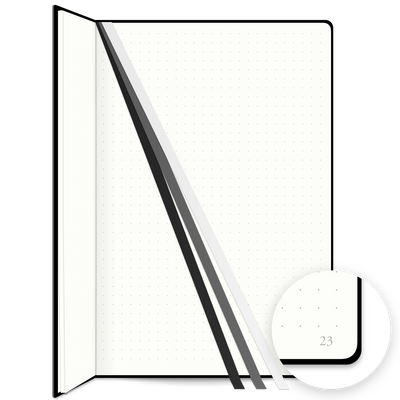 Bullet Journal Notebook Features 3 Bookmarks and numbered pages